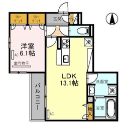 Clashist細井川の物件間取画像